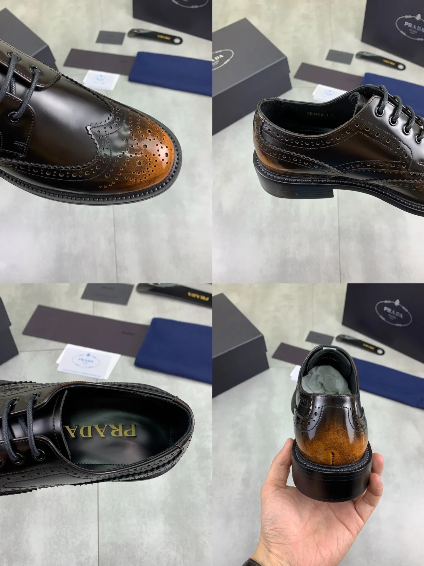 Factory price P980 💰 (genuine leather outsole series) original quality, top version 🔱 ＰＲＡＤＡPrada. Men's business casual leather shoes, top quality cow leather. 1:1 shipment⬆️Luxurious and noble👞All imported original color-changed cowhide, just to create a more comfortable wearing experience. Upper: Original comfortable selected high-end color-changed calfskin➕Top imported water-dyed full cow lining, original lightweight and comfortable high-grade genuine leather outsole✔️Code number: 39-44 (38 45 46 47 can be customized)
